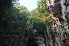 opening inside the cave to the sky
