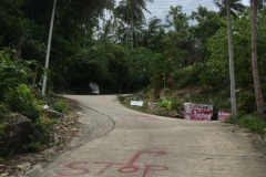 DANGER! Stop, steep road