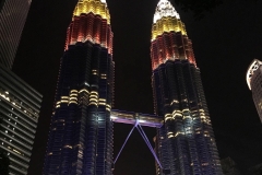 The Towers lit up for Merdeka Day