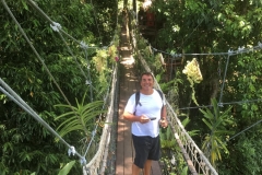 Rope bridge is very high